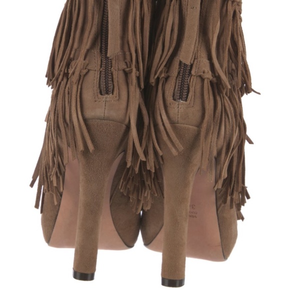 EUC Jean-Michel Cazabat Suede Fringe Boots - Picture 4 of 7
